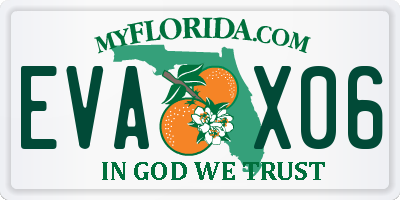 FL license plate EVAX06
