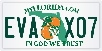 FL license plate EVAX07