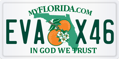 FL license plate EVAX46