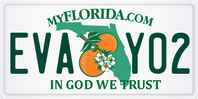 FL license plate EVAY02