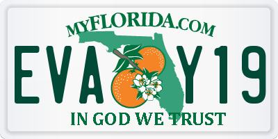 FL license plate EVAY19