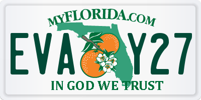 FL license plate EVAY27
