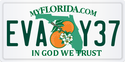 FL license plate EVAY37