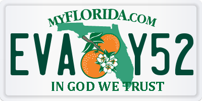 FL license plate EVAY52