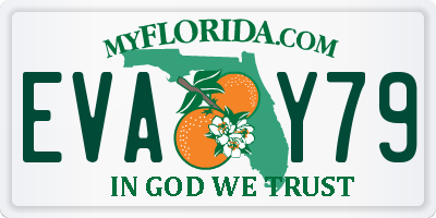 FL license plate EVAY79