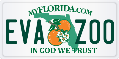 FL license plate EVAZ00