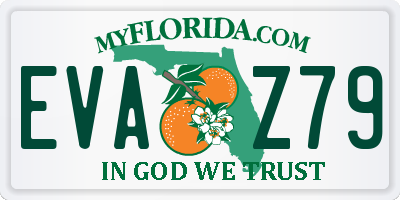 FL license plate EVAZ79