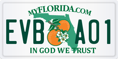 FL license plate EVBA01