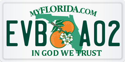FL license plate EVBA02