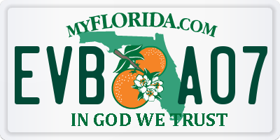 FL license plate EVBA07