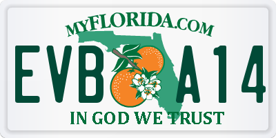 FL license plate EVBA14