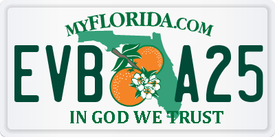 FL license plate EVBA25