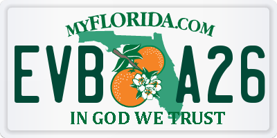FL license plate EVBA26