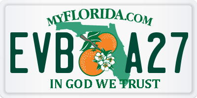 FL license plate EVBA27