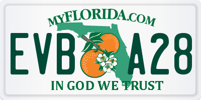 FL license plate EVBA28