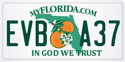 FL license plate EVBA37