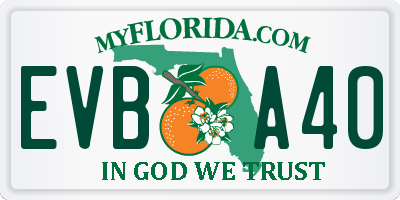 FL license plate EVBA40