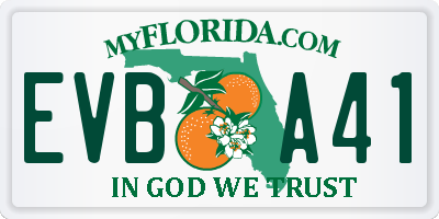 FL license plate EVBA41