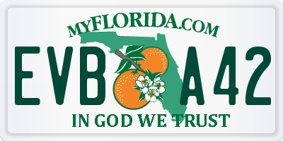 FL license plate EVBA42