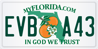 FL license plate EVBA43