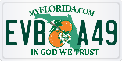 FL license plate EVBA49