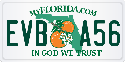 FL license plate EVBA56