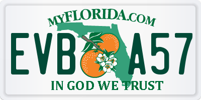 FL license plate EVBA57