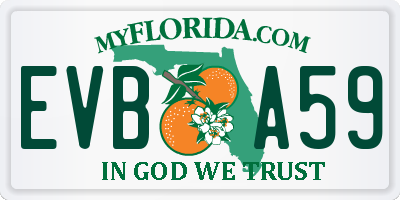 FL license plate EVBA59
