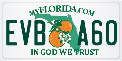 FL license plate EVBA60