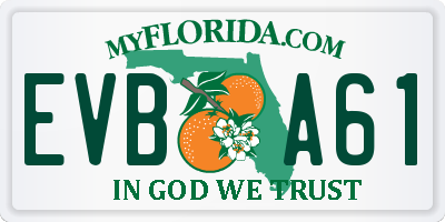 FL license plate EVBA61