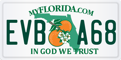 FL license plate EVBA68