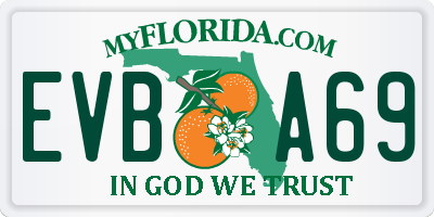 FL license plate EVBA69