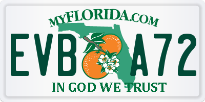 FL license plate EVBA72