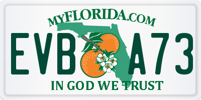 FL license plate EVBA73