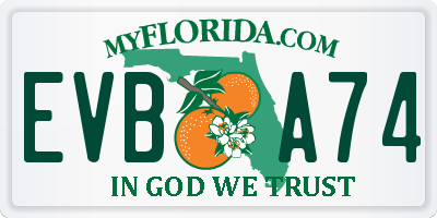 FL license plate EVBA74