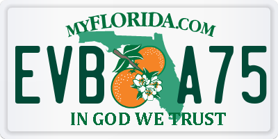 FL license plate EVBA75