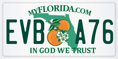 FL license plate EVBA76