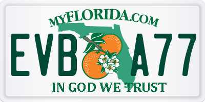 FL license plate EVBA77