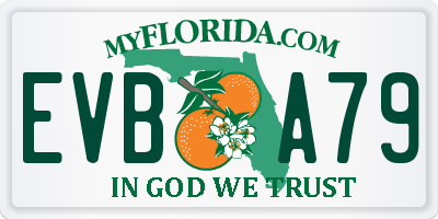 FL license plate EVBA79