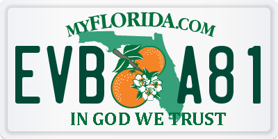 FL license plate EVBA81