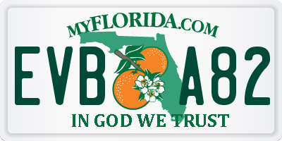 FL license plate EVBA82