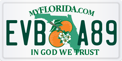 FL license plate EVBA89