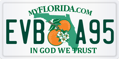 FL license plate EVBA95