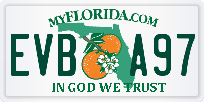 FL license plate EVBA97