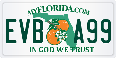 FL license plate EVBA99