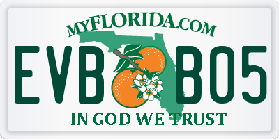 FL license plate EVBB05