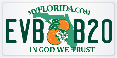 FL license plate EVBB20