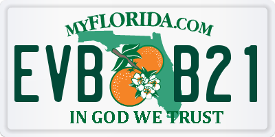 FL license plate EVBB21