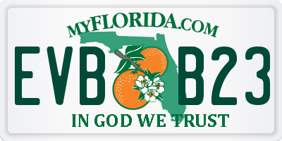 FL license plate EVBB23