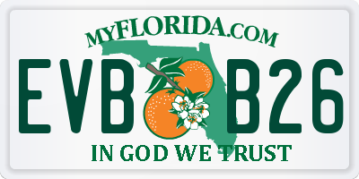 FL license plate EVBB26